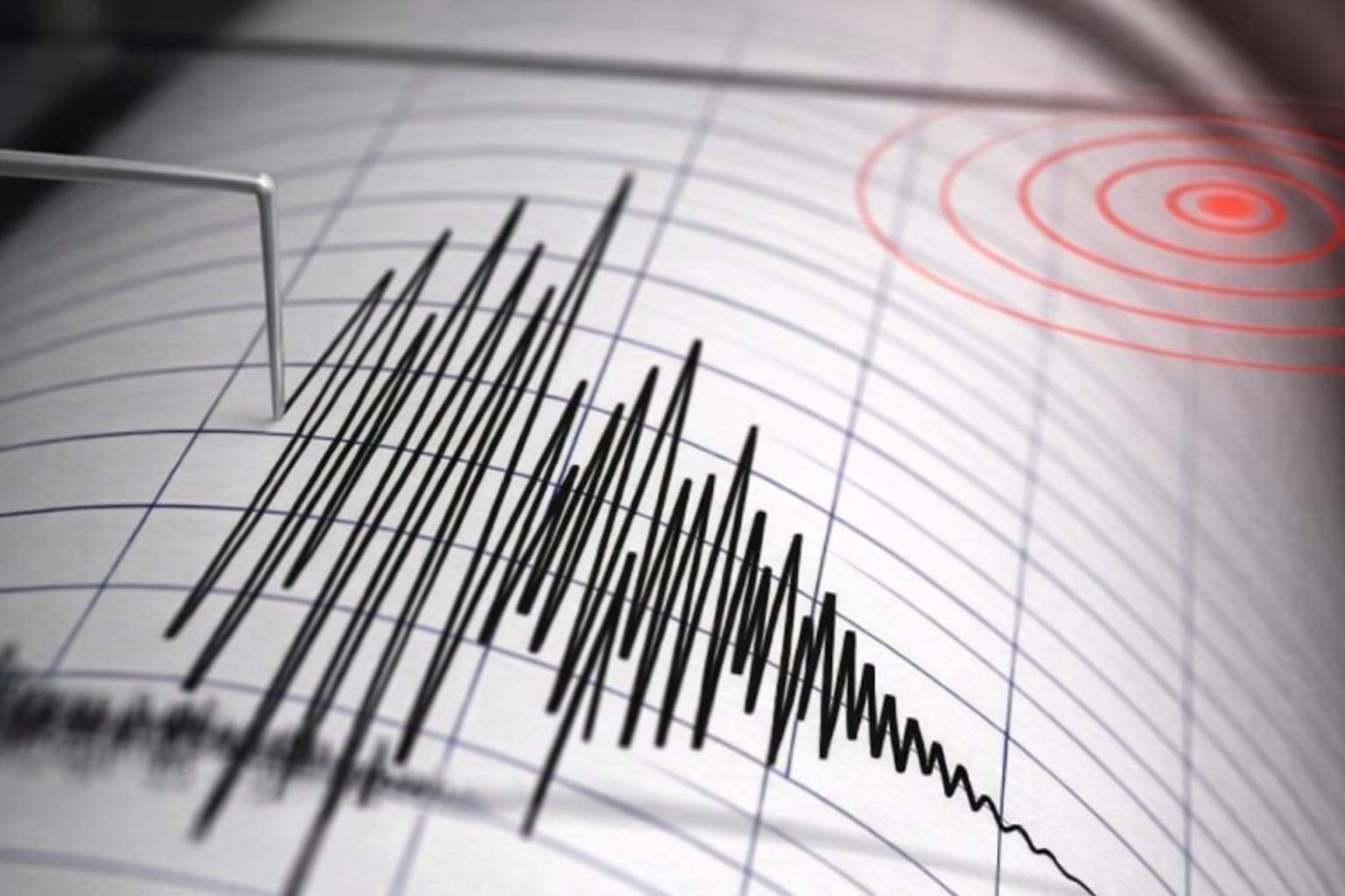 Una gráfica de ondas sísmicas en un sismógrafo ilustra la detección y magnitud de un sismo. (Imagen Ilustrativa Infobae)