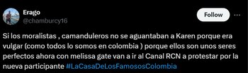 Las reacciones tras la entrada de Melissa a La casa de los famosos Colombia 2025 estuvieron divididas