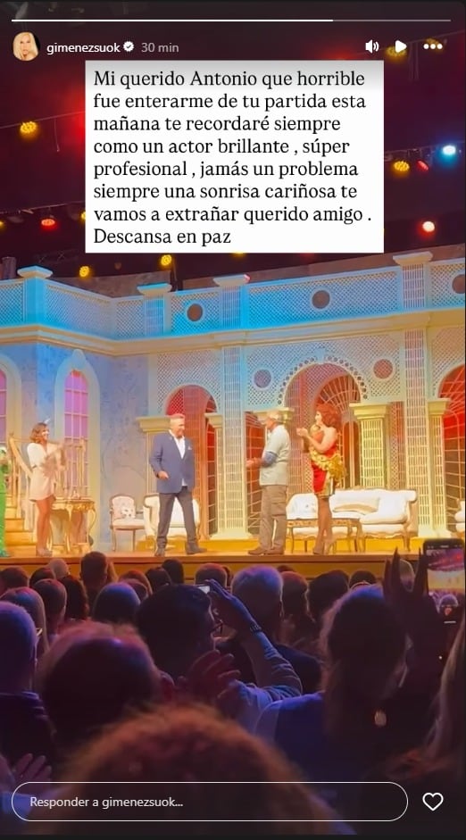 El mensaje que publicó Susana por la muerte de Antonio