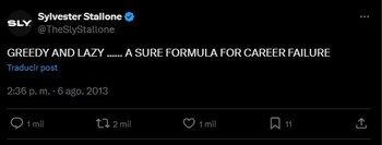 Sylvester Stallone insultó a Bruce