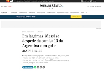 Los medios del mundo reflejaron la despedida de Messi de la selección argentina
