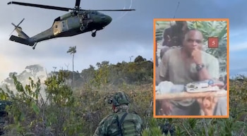 Las Fuerzas Militares abatieron a nueve integrantes del ELN en un bombardeo en la zona rural de El Tambo, Cauca - crédito Composición fotográfica Ejército Nacional; Fuerzas Militares