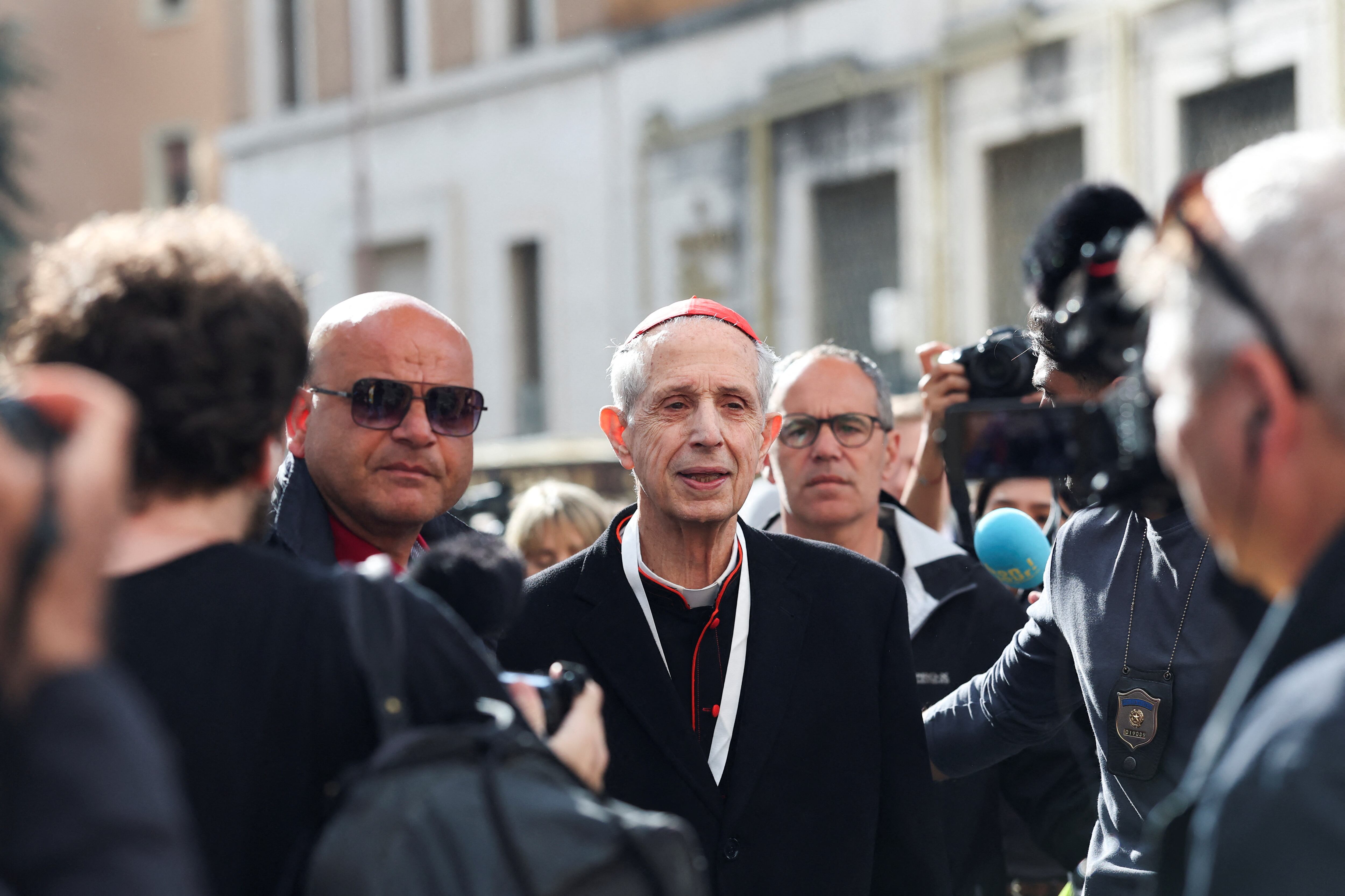 Mario Aurelio Poli en Roma, durante la elección de León XIV (REUTERS/Hannah McKay)