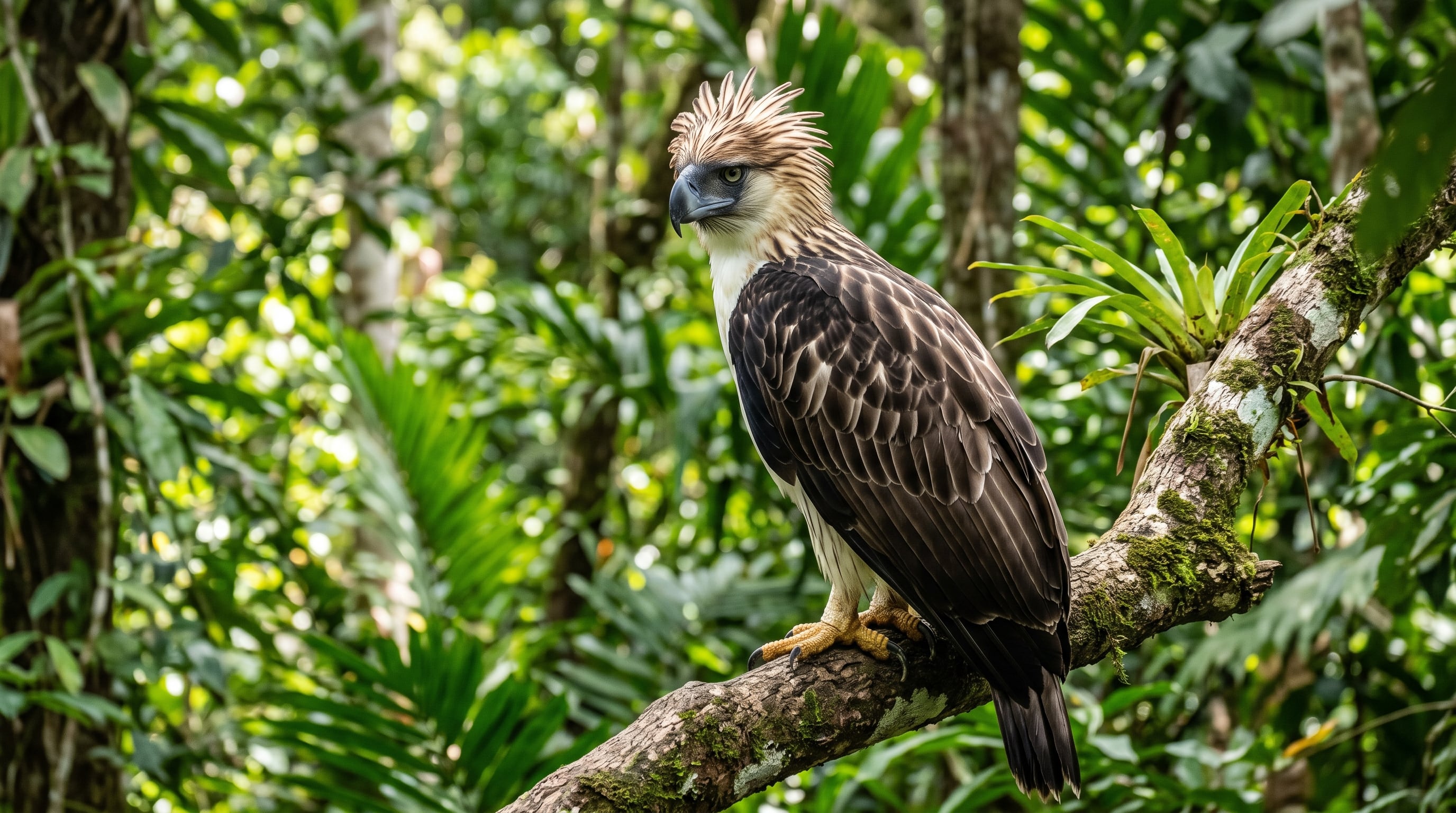 El águila filipina está clasificada en peligro crítico de extinción con una población estimada inferior a 500 parejas en estado salvaje (Imagen Ilustrativa Infobae)
