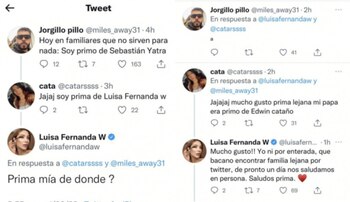 Luisa Fernanda W encontró a su prima en Twitter: “de pronto un día nos encontramos en persona”