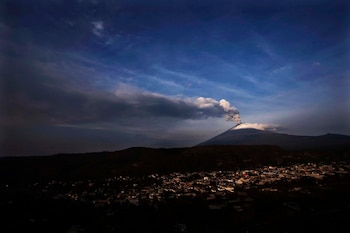 El volcán Popocatépetl visto desde