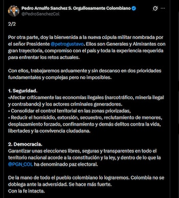 Pedro Sánchez expresó que tendrán