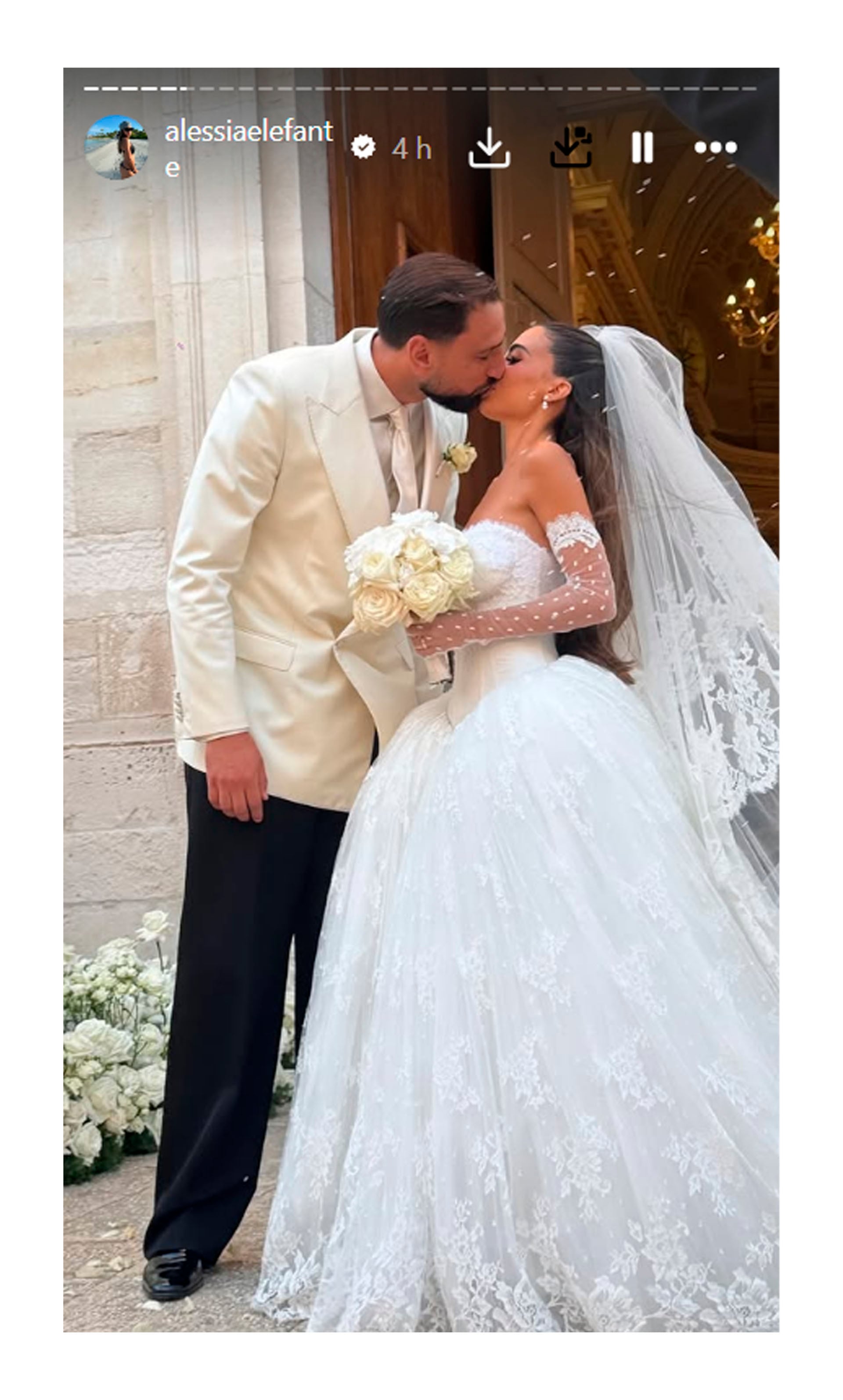 Las fotos del casamiento de Gianluigi Donnarumma y Alessia Elefante
