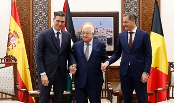 El presidente palestino, Mahmud Abás,
