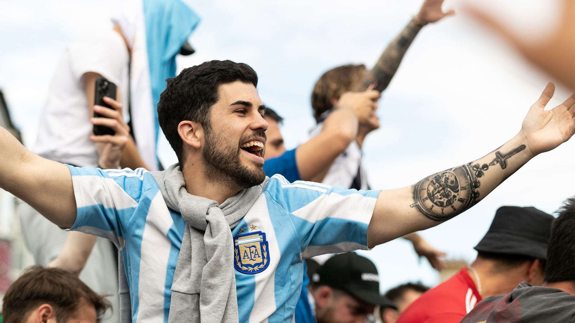 La convocatoria busca reunir a argentinos que viven en Estados Unidos, turistas llegados desde Argentina y seguidores de la selección (Juan Gasparini)