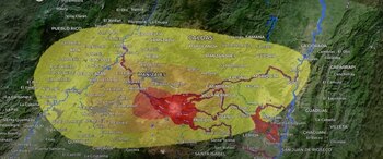 Mapa de geoamenazas del nevado