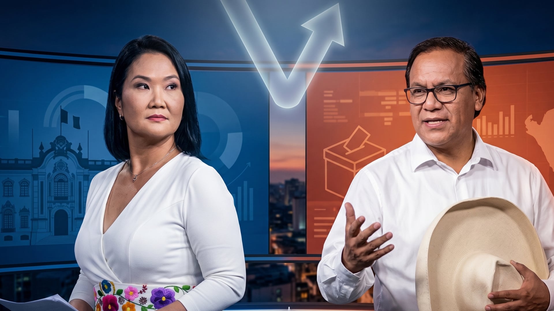 Ipsos y Datum Internacional publicarán los datos preliminares de la segunda vuelta peruana| Foto: Creada por Gemini IA