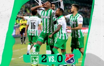 Atlético Nacional vence 2-0 a