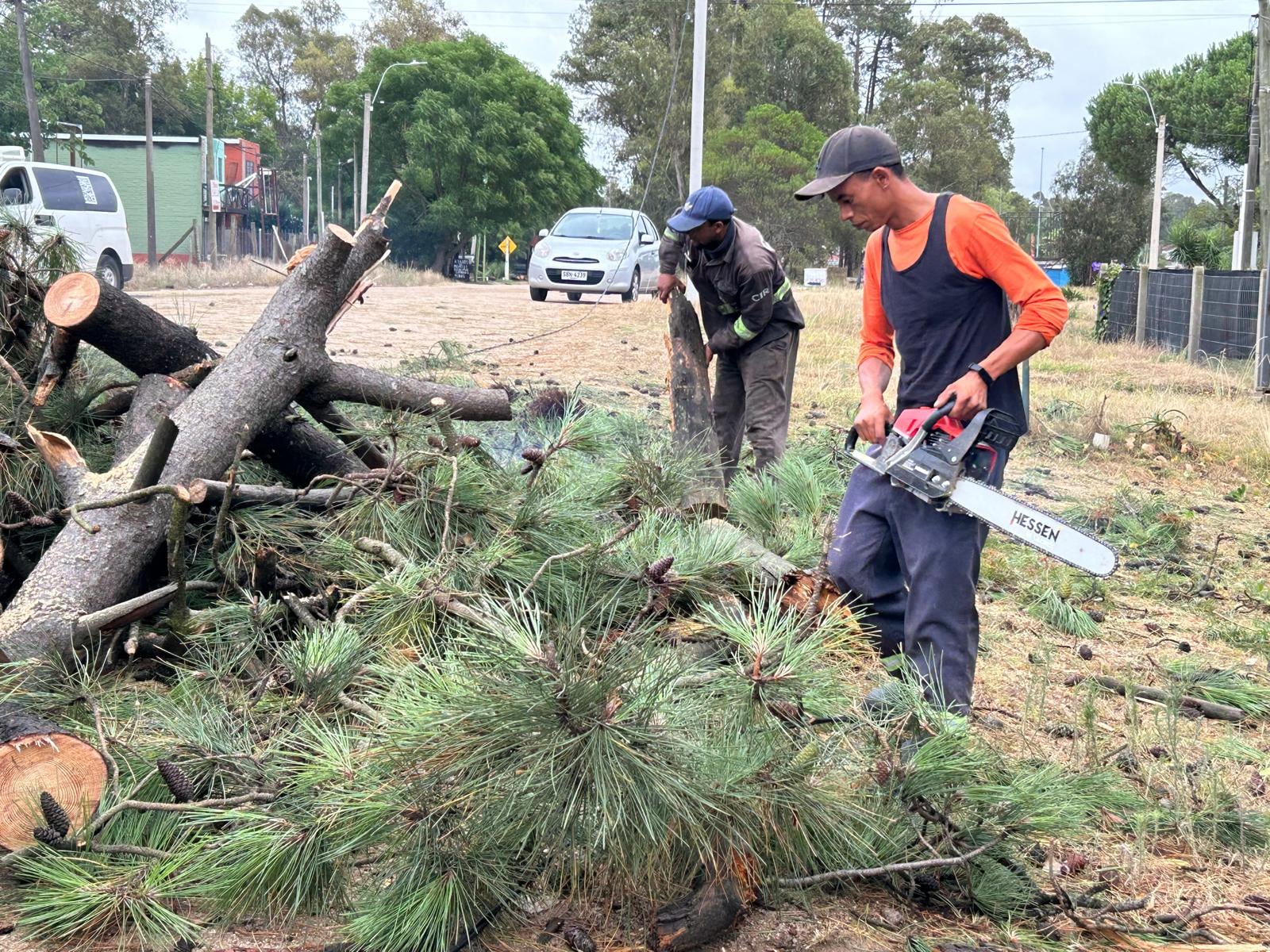 Los trabajos en el día después del temporal en Canelones (Intendencia de Canelones)