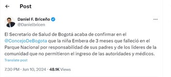 Daniel Briceño comentó acerca de