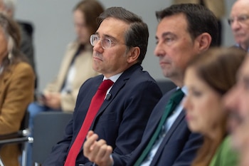 08/10/2026 El ministro de Exteriores, Unión Europea y Cooperación, José Manuel Albares, clausuran la jornada 'Paz Mundial desde la perspectiva del ámbito local', a 8 de octubre de 2026, en Vitoria, País Vasco (España).
POLITICA
Iñaki Berasaluce - Europa Press