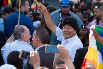 Evo Morales encabezó un acto