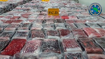 La droga estaba escondida en