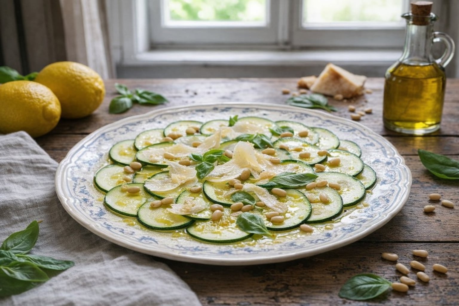 Carpaccio de calabacín. (Imagen Ilustrativa Infobae)