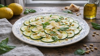 Carpaccio de calabacín: una receta moderna en la que es importante cortar con precisión