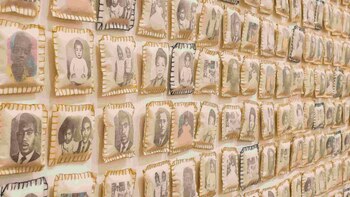 Detalle de "Pared de memoria",