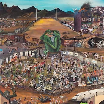 Detalle del tríptico ”las visiones