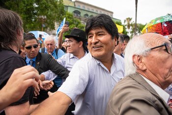 Evo Morales en Plaza de