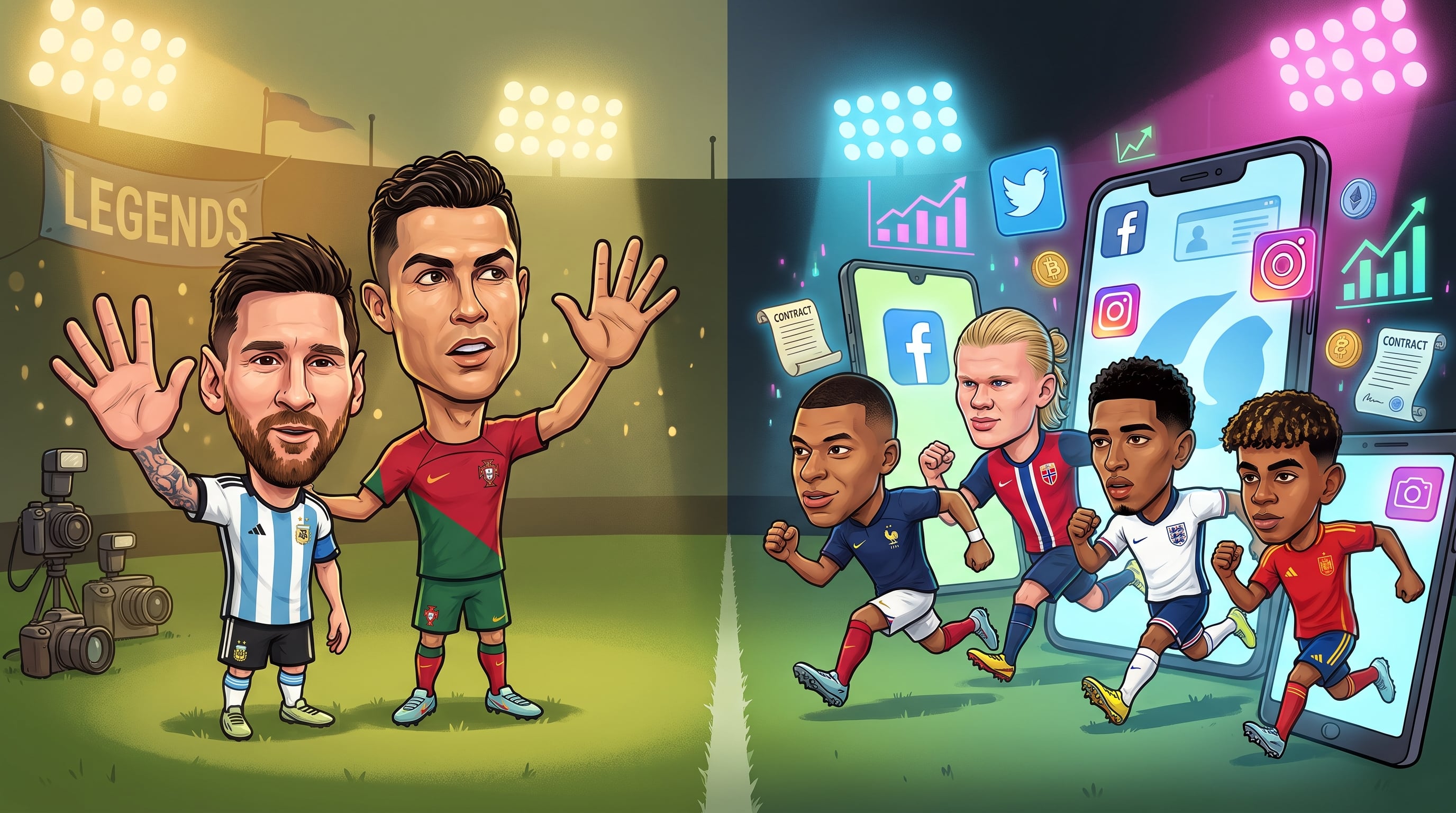 Final de leyendas, inicio de nuevos imperios: las figuras que se adueñan del fútbol del show business