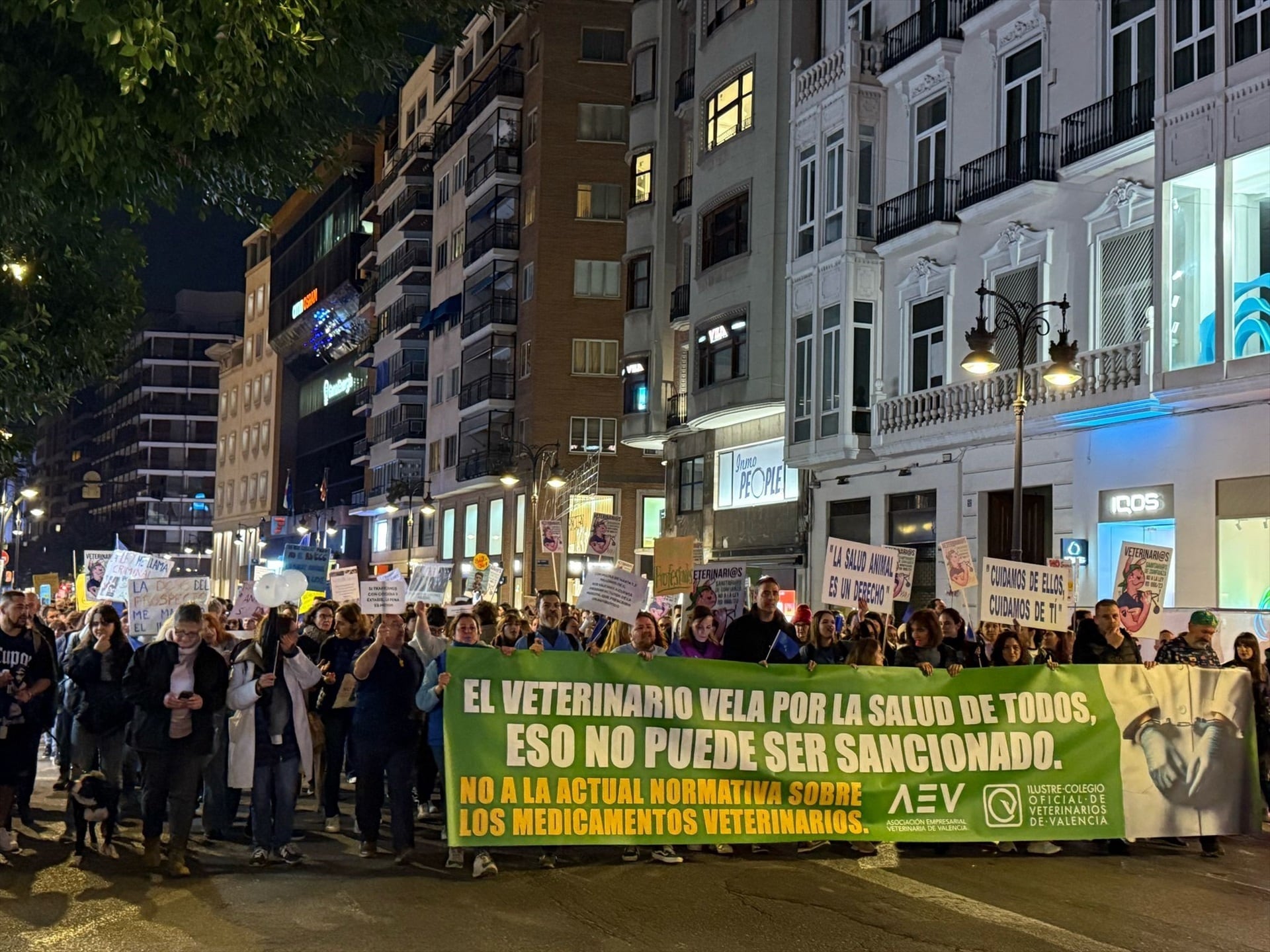 Manifestación en València de veterinarios de la Comunitat Valenciana, que exigen al Gobierno modificar la normativa de los medicamentos y reducir el IVA de sus servicios (Europa Press)