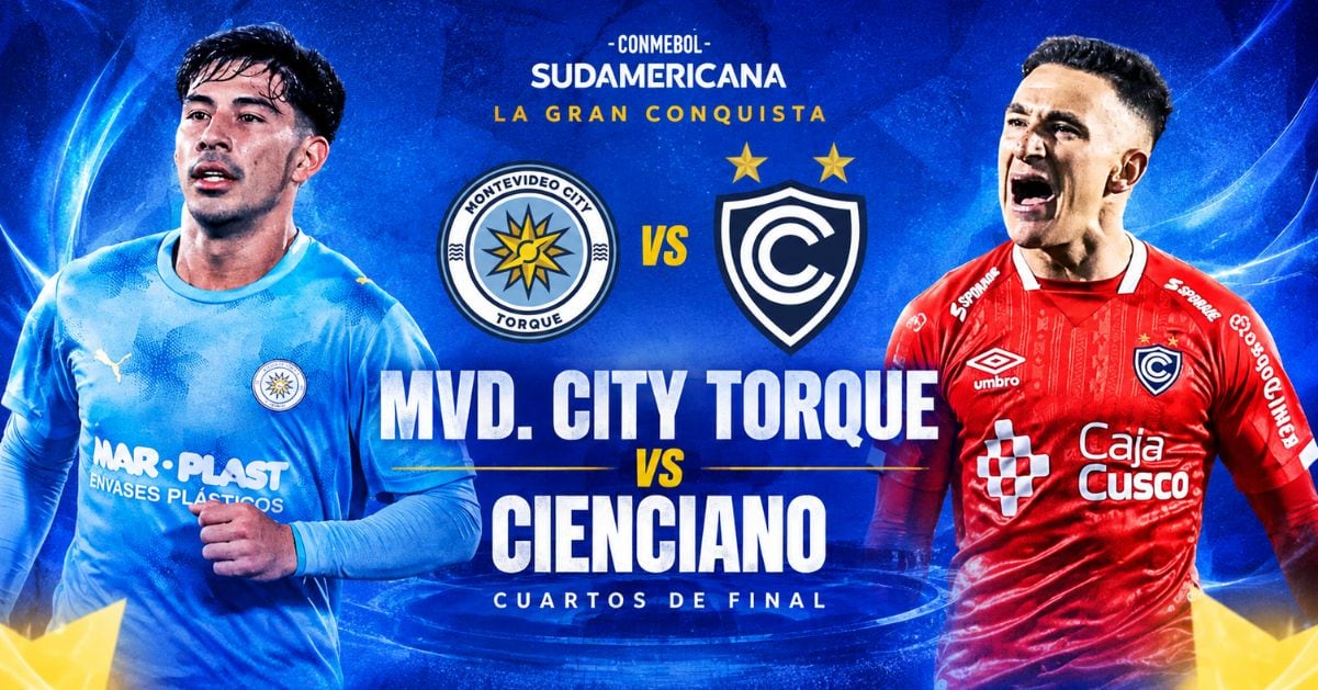Cienciano se enfrenta a Montevideo City Torque en el duelo de ida por los cuartos de final de la Copa Sudamericana de Vóley 2026.