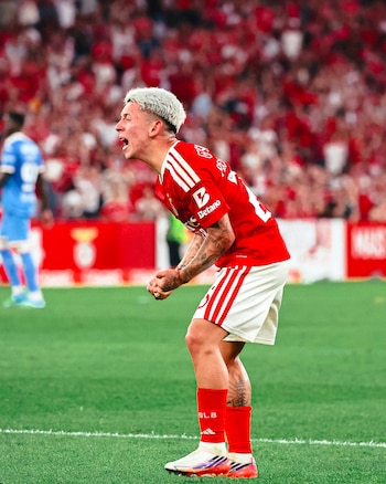 Gianluca Prestianni selló el triunfo 3-1 del Benfica ante Gil Vicente (@SLBenfica)
