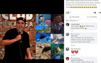 El comediante también prestó su