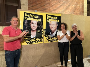 Los candidatos de Esquerra Republicana Jordi Gaseni y Norma Pujol (ERC)