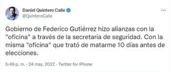 Daniel Quintero denuncia vínculos de