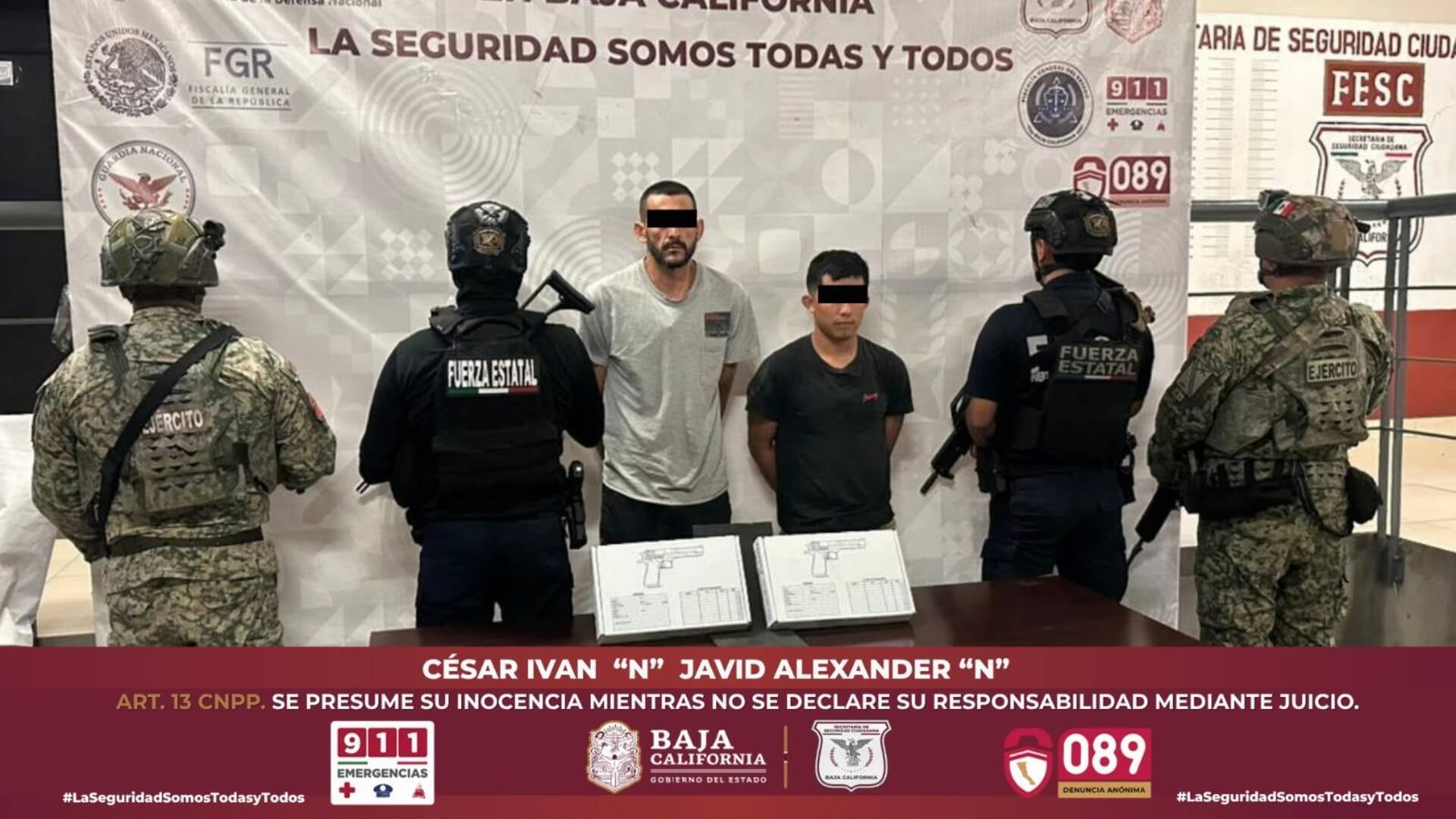 Los dos hombres capturados
(SSC-BC)