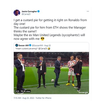 El tuit de Carragher