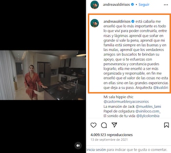 La ‘influencer’ y empresaria compartió