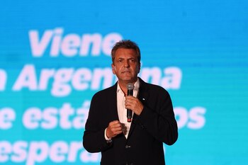 Sergio Massa, ayer, durante una