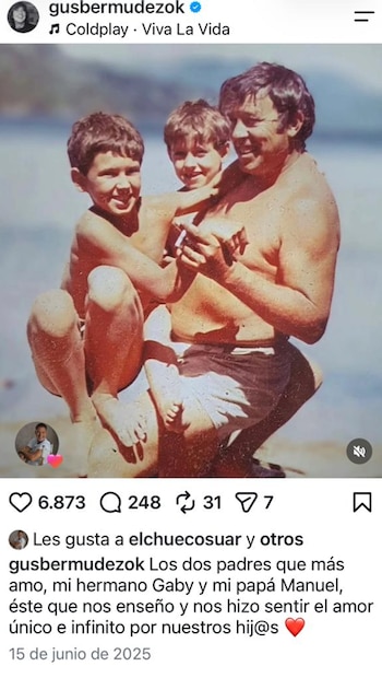 El mensaje de Gustavo Bermúdez para Manuel en un Día del padre