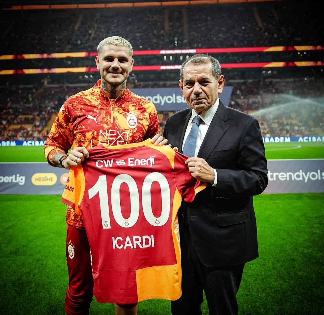 Mauro Icardi, homenajeado por haber cumplido 100 partidos con el Galatasaray de Turquía