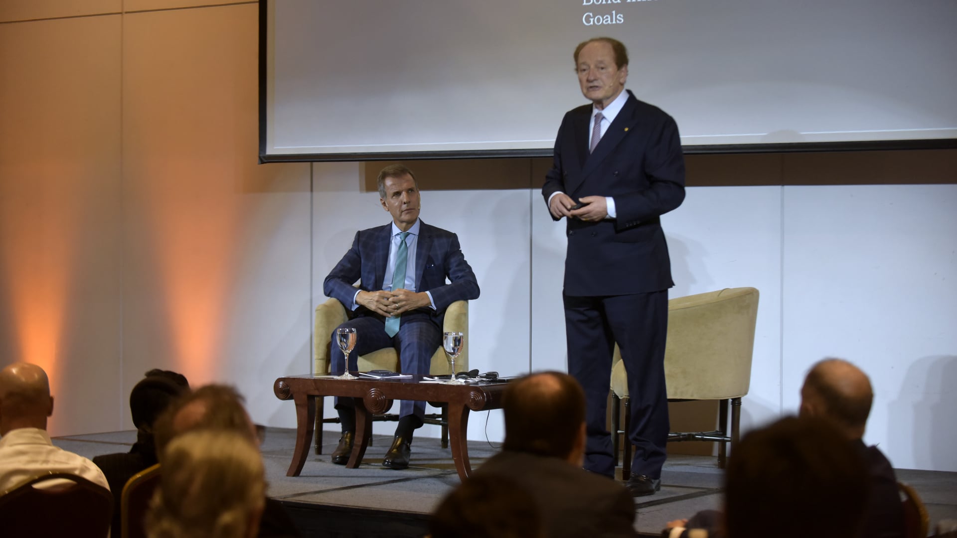 El premio Nobel de Economía, Robert C. Merton, junto al director de la Fundación Capital, Martín Redrado. (Foto: Gustavo Gavotti)