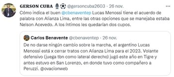 Nelson Acevedo y Lucas Menossi