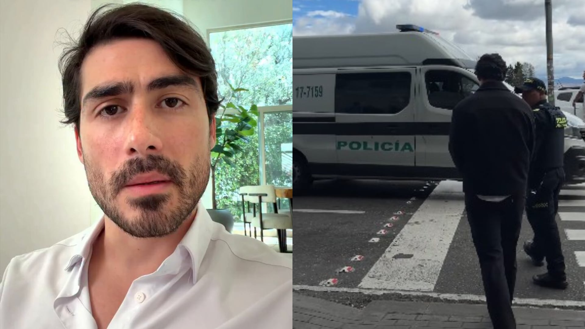 Samuel Adrián fue detenido en el aeropuerto El Dorado de Bogotá por una orden de arresto por desacato emitida por un juzgado de Cali - crédito Composición fotográfica