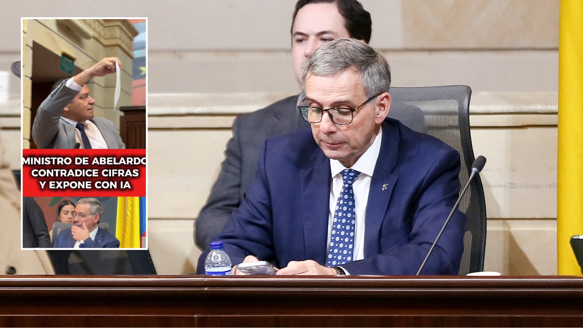 Senador Alejandro Ocampo criticó ponencia del ministro de Hacienda Miguel Gómez en el Congreso que habría sido hecha con inteligencia artificial: “Ministro Claude”