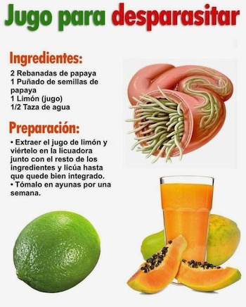 Jugo de papaya con semillas