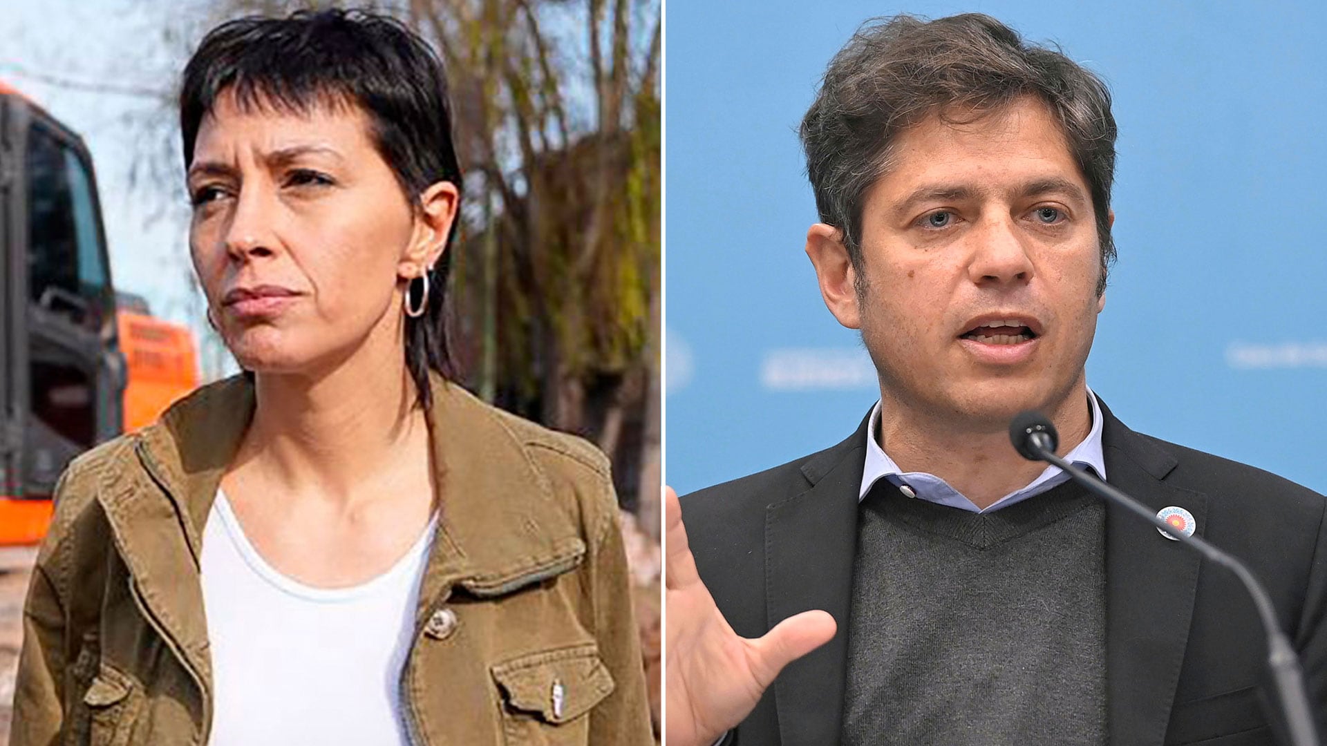 Mayra Mendoza y Axel Kicillof