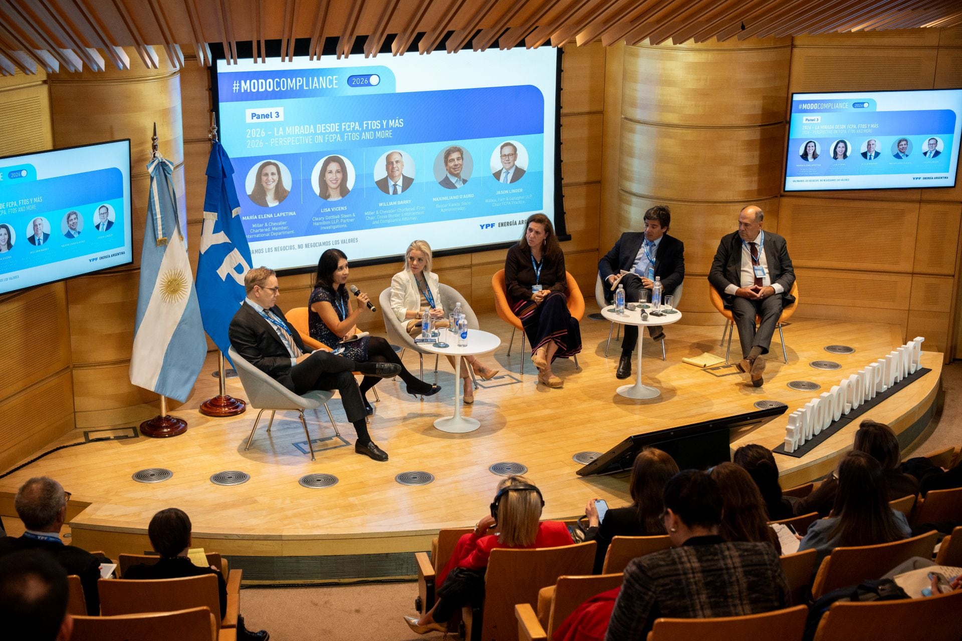 Modo Compliance reunió a especialistas, referentes del sector público y privado y organismos internacionales (YPF)