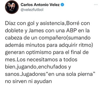 Carlos Antonio Vélez celebró el