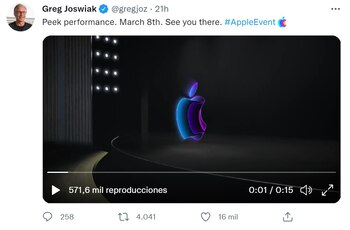 El anuncio fue realizado en Twitter por Greg Joswiak, vicepresidente senior de Marketing de la compañía