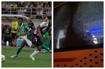 Tras la agresión que sufrió el bus del cuadro Verdolaga, se reportó que pese al incidente, no hubo heridos de gravedad-crédito Jairo Cassiani/Colprensa-Jefatura de Prensa de Atlético Nacional